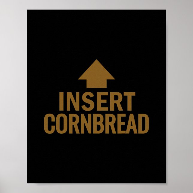 Poster Insert Cornbread Funny Thanksgiving Pointing Arrow (Devant)