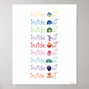 Poster Inside Out 2 Character Lineup Graphic