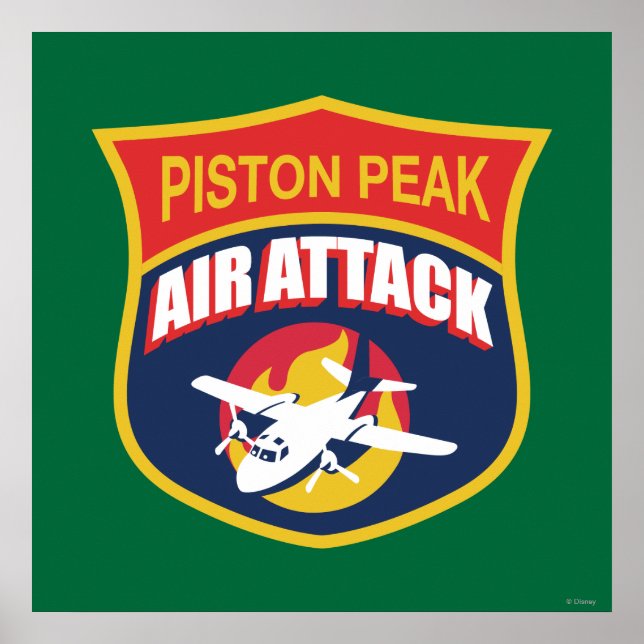 Poster Insigne d'attaque aérienne Piston Peak (Devant)