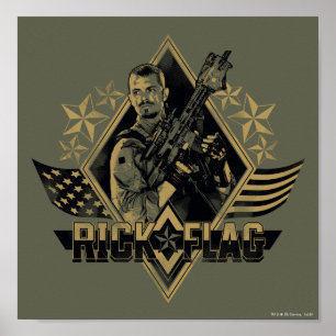 Poster Insigne de drapeau du peloton Rick de suicide