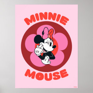 Poster Insigne Rétro Minnie Mouse Classique