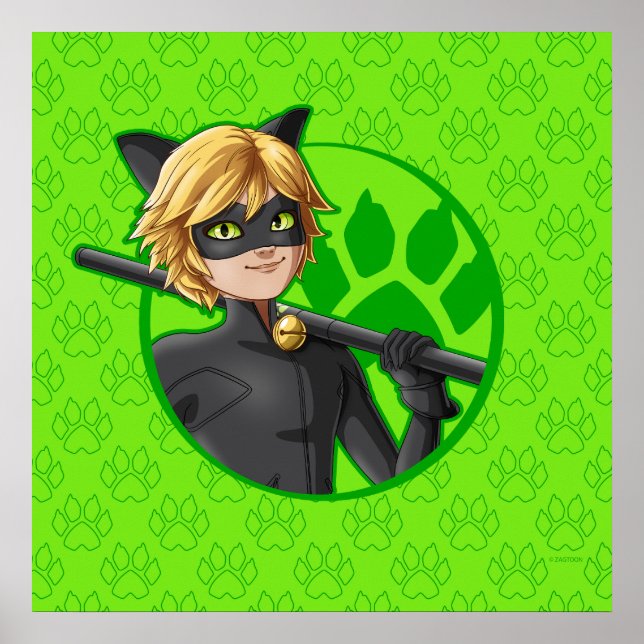 Poster Insigne vert Cat Noir (Devant)