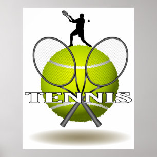Poster Insignes gentils de tennis