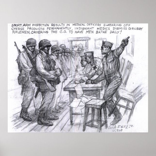 Poster Inspection à bras courts (Devant)