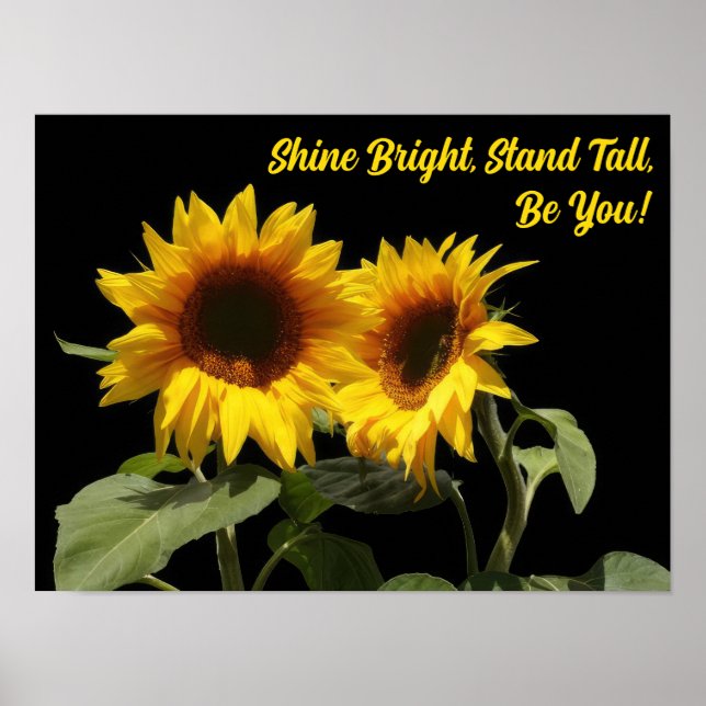 Poster inspirant du tournesol jaune (Devant)