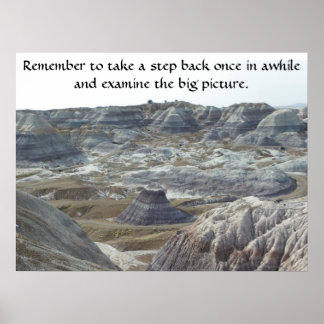 Poster inspirant Faites un pas en arrière
