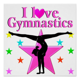 POSTER INSPIRANT J'ADORE LE DESIGN DE LA GYMNASTIQUE