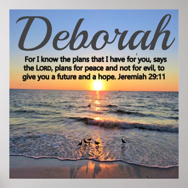 POSTER INSPIRANT JEREMIAH 29:11 PERSONNALISÉ (Devant)