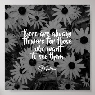 Poster inspirant Matisse citation fleurs nature photo