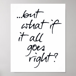 Poster Inspirant typographie scandinave noir et blanc