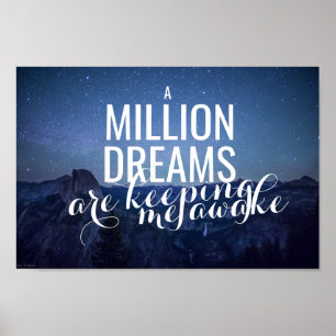 Poster inspirant "Un million de rêves"
