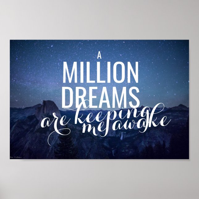 Poster inspirant "Un million de rêves" (Devant)