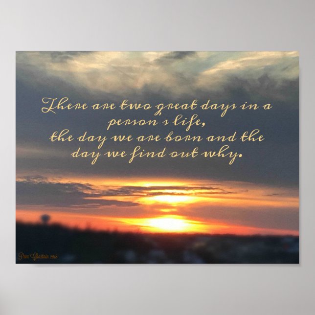 Poster Inspiration! Beau coucher de soleil ! (Devant)