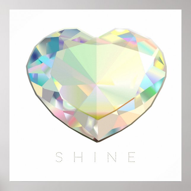 Poster Inspiration du coeur de diamant (Devant)