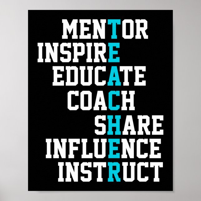 Poster Inspiration du mentor de l'enseignant (Devant)
