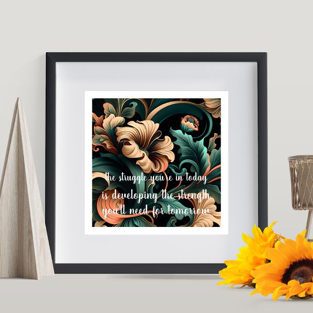 Poster Inspiration et force florales Abstraites (Créateur téléchargé)