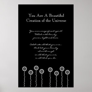 Poster Inspiration Fleurs blanches V002