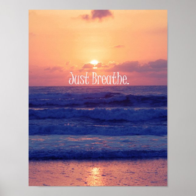 Poster Inspiration Juste Respirer le coucher de soleil de (Devant)
