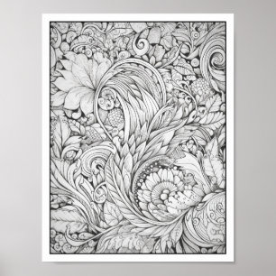 Poster Inspiration/Mindfulness Coloration adulte