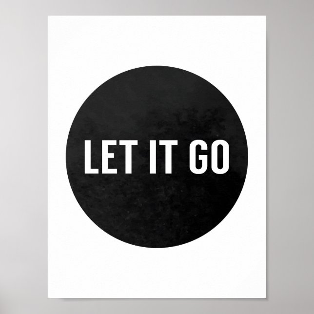Poster Inspiration Noir et Blanc Laissez tomber (Devant)