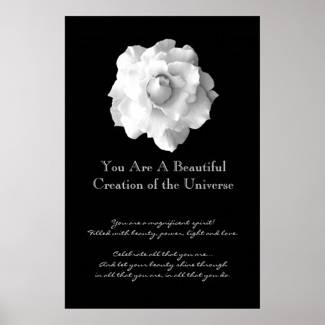 Poster Inspiration Rose blanche (Devant)