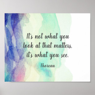 Poster inspiration Thoreau citation aquarelle abstraite