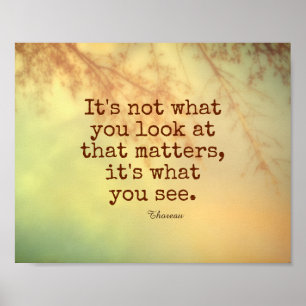 Poster inspiration Thoreau cite l'art de la nature