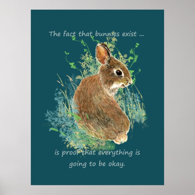 Poster Inspiration Tout sera OK Citation Bunny (Devant)