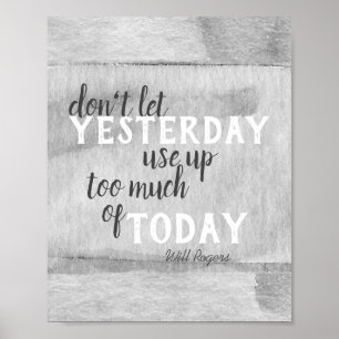 Poster inspiration Will Rogers cite aquarelle