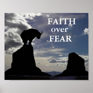 Poster Inspirational Faith Over Fear