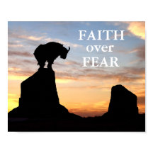 Poster Inspirational Faith Over Fear