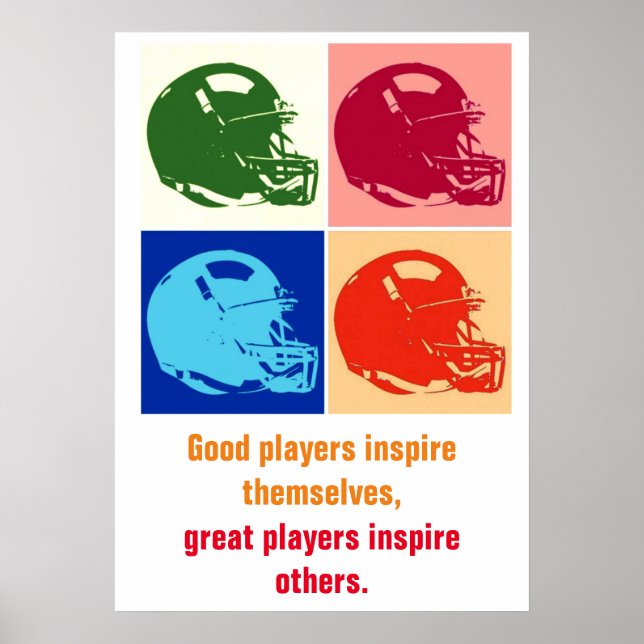 Poster Inspirational Football Unique Art Pop Art (Devant)