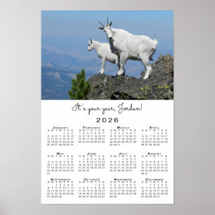 Poster Inspirational Goat Modèle photo 2026 Calendrier
