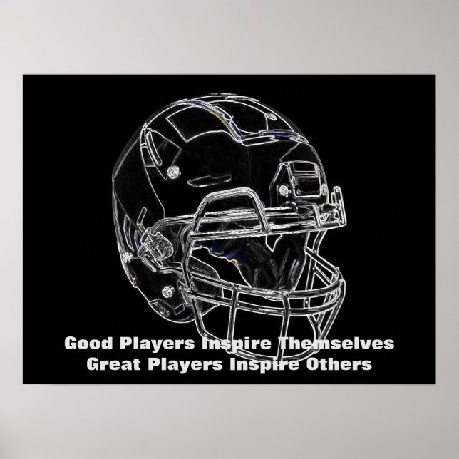 Poster Inspirational Quote Football Inspire Team (Devant)