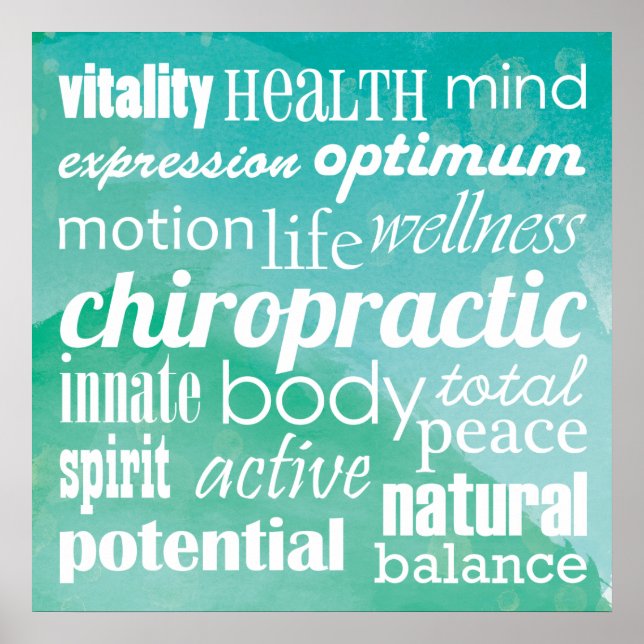 Poster inspirationnel de chiropratique (Devant)