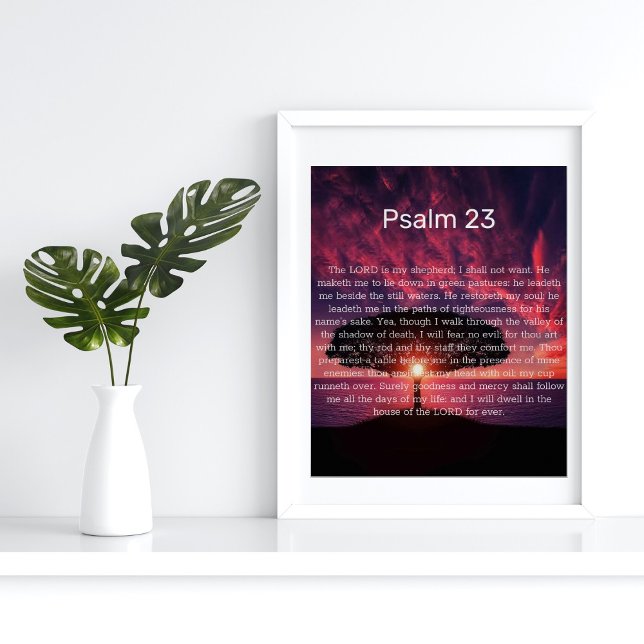 Poster Inspirationnel Psalm 23 (Créateur téléchargé)