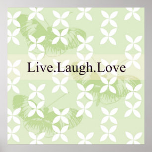 Poster Inspirations papillons en direct Rire l'amour