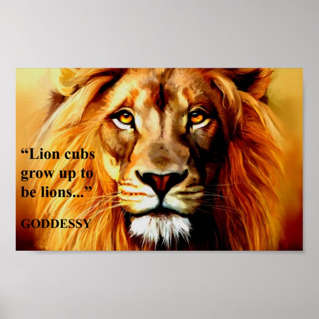 Poster inspiré du petit "Lion" par GODDESSY (Devant)