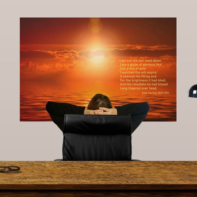 Poster Inspiré Sunset Orange Golden Sky Sea Gold LG (Créateur téléchargé)