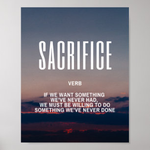 Poster Inspirer La Citation Sur Le Sacrifice