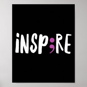 Poster Inspirer le projet Semicolon de sensibilisation au