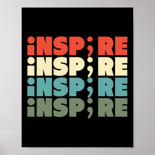 Poster Inspirer le projet Semicolon de sensibilisation au