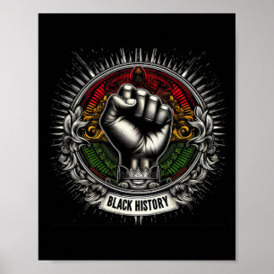 Poster Inspirer les leaders noirs Poing de puissance main