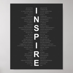 Poster Inspirer un devis pour le bureau, le travail et la