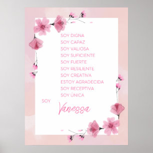 Poster Inspirer votre voyage avec des affirmations Espagn