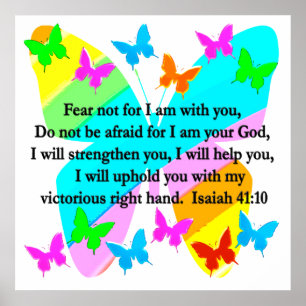 POSTER INSPIRING ISAIAH 41:10 BIBLE VERSE DESIGN