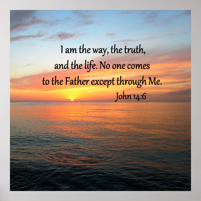 POSTER INSPIRING JOHN 14:6 CONCEPTION DE PHOTO DE LEVER (Devant)