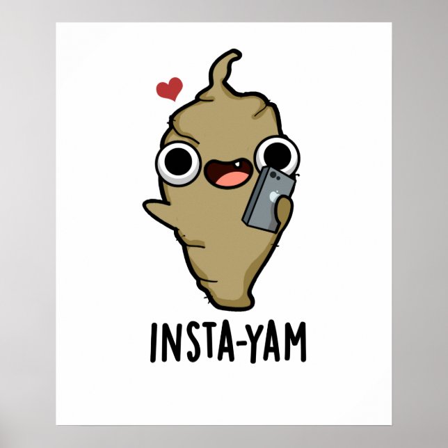 Poster Insta-yam Funny Social Media Veggie Yam Pun (Devant)