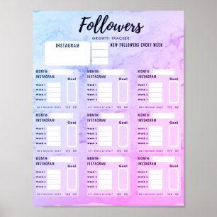 POSTER INSTAGRAM FOLLOWWWERS CROISSANCE TRACKER