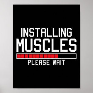 Poster Installation De Muscles Veuillez Attendre Gymnase 